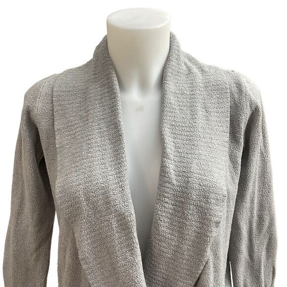 BAREFOOT DREAMS COZY CHIC LITE gray knit open front cardigan sz XS / Small - Picture 2 of 11